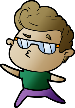 Bir insan tarafından çizilmiş havalı bir çizgi film.