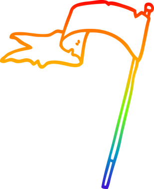 gökkuşağı gradyan çizgisi bir insan tarafından çizilmiş bir karikatür bayrağı