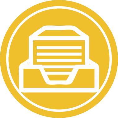 ofis kağıdı yığını bir insan tarafından çizilmiş dairesel simge sembolü