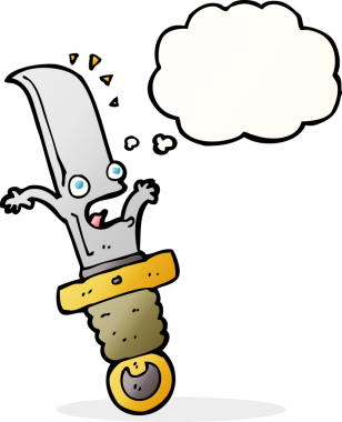 Bir insan tarafından çizilmiş düşünce baloncuklu karikatür.