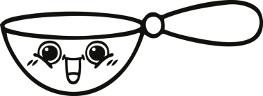 Bir insan tarafından çizilmiş bir kaşık çizimi.