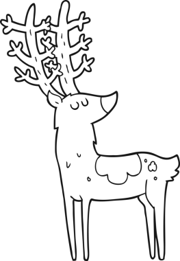 Bir insan tarafından çizilmiş siyah beyaz bir karikatür.