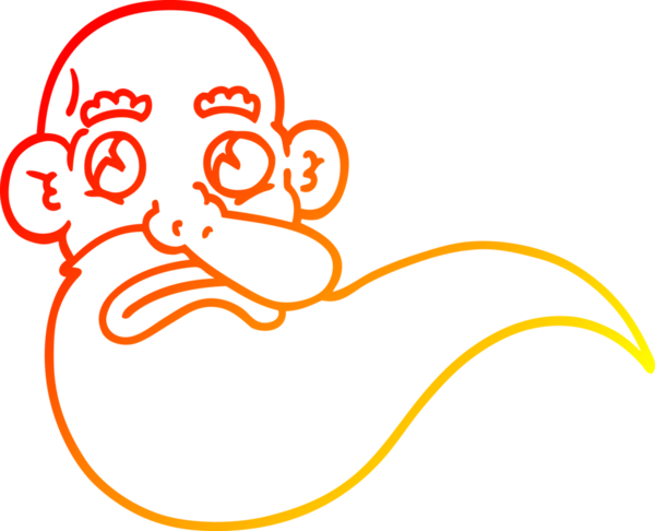 Bir insan tarafından çizilmiş huysuz, yaşlı bir adamın sıcak çizgi çizimi.