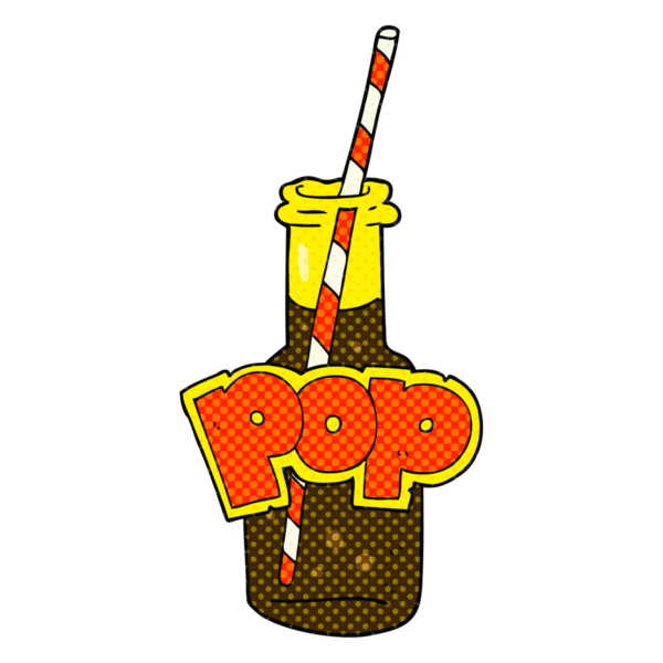 Bir insan tarafından çizilmiş serbest çizim gazlı içecek şişesi.