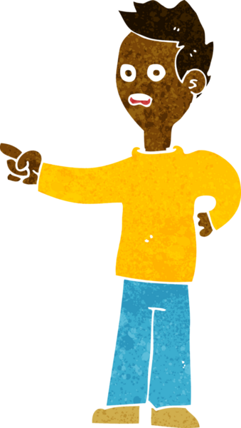 Bir insan tarafından çizilmiş, şok olmuş bir çocuk.