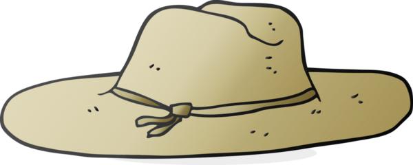 Bir insan tarafından çizilmiş serbest çizgi film şapkası.