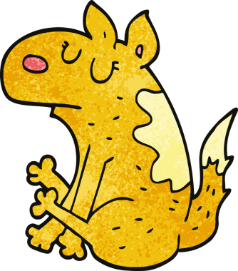 Bir insan tarafından çizilmiş karalama köpeği.