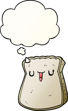 Bir insan tarafından çizilmiş, düşünce baloncuklu çizgi film dilimi.