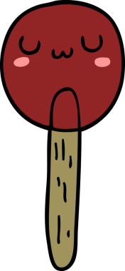 bir insan tarafından çizilmiş çizgi film lolipopu