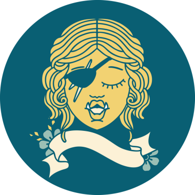 Retro Dövme Biçimli Ork karakteri bir insan tarafından çizilmiş