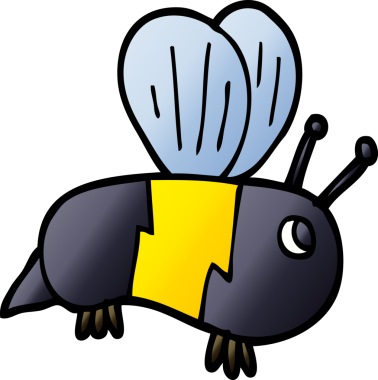 Bir insan tarafından çizilmiş karalama arısı.