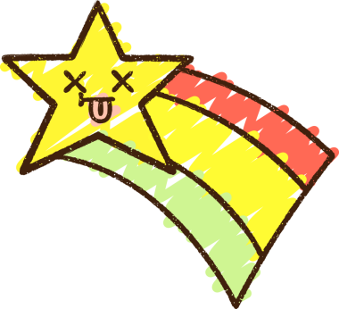 Bir insan tarafından çizilen Kayan Yıldız Tebeşiri