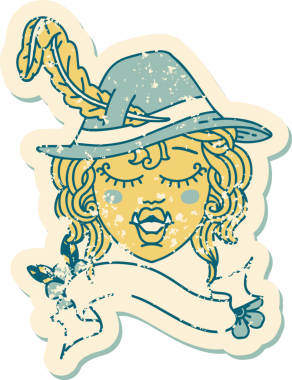 Retro Dövme Biçimli Ork karakteri bir insan tarafından çizildi