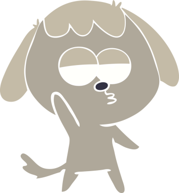 Bir insan tarafından çizilmiş düz renkli çizgi film.