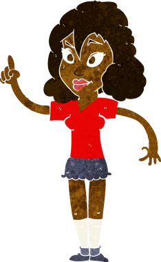 Bir insan tarafından çizilmiş güzel bir kadın çizgi filmi.