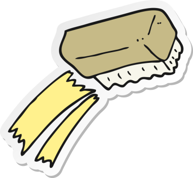 Bir insan tarafından çizilmiş bir karikatür fırçasının çıkartması.