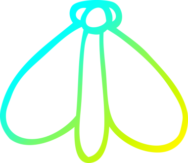 Bir insan tarafından çizilen güve çizgi filminin soğuk gradyan çizimi