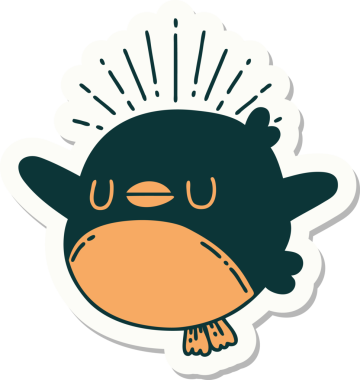 Bir insan tarafından çizilmiş çırpınan bir dövme stili.