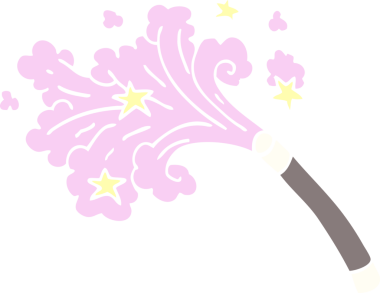 Bir insan tarafından çizilmiş karalama sihirbazlığı numarası.