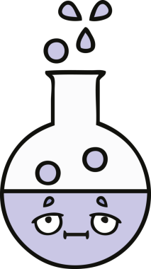 Bir insan tarafından çizilmiş bir test tüpü karikatürü.