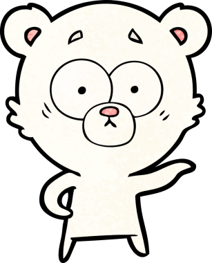 Bir insan tarafından çizilmiş kutup ayısı karikatürü