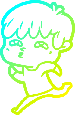 Bir insan tarafından çizilmiş soğuk gradyan çizgi çizimi.