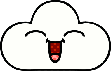 Bir insan tarafından çizilmiş beyaz bir bulutun çizgi roman tarzı