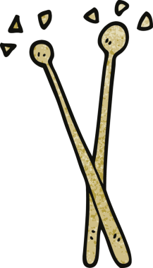 Bir insan tarafından çizilmiş karalama bagetleri.