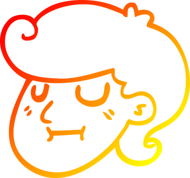 Bir insan tarafından çizilen çizgi film kızlarının sıcak çizgi çizimleri