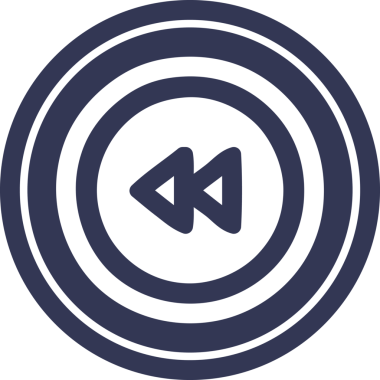 Bir insan tarafından çizilmiş dairesel simge simgesini geri sar