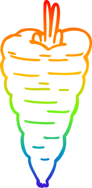 gökkuşağı gradyan çizgi çizimi bir insan tarafından çizilmiş havuç çizgi