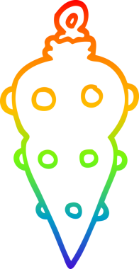 gökkuşağı gradyan çizimi bir insan tarafından çizilmiş bir karikatür Noel süslemesi