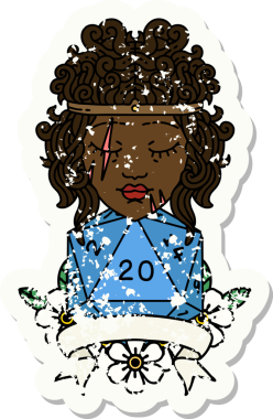 Retro Dövme Tarzı İnsan Barbarlığı Bir insan tarafından çizilmiş 20 zar ile