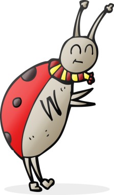 Bir insan tarafından çizilmiş serbest çizim uğur böceği