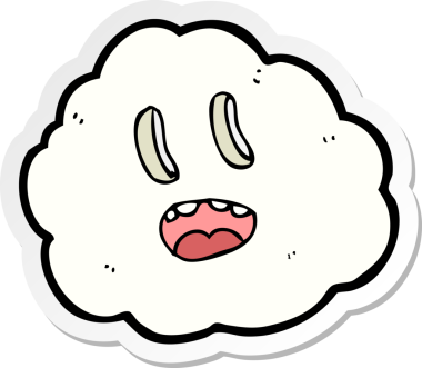 Bir insan tarafından çizilmiş ürkütücü bir karikatür çıkartması.