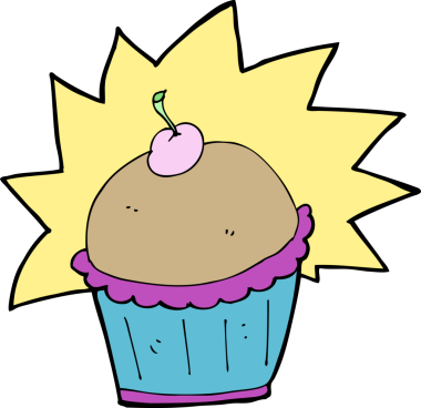 Bir insan tarafından çizilmiş bir kek.