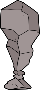 bir insan tarafından çizilmiş dengeleyici kaya