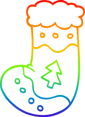 Bir insan tarafından çizilmiş bir karikatür çiziminin gökkuşağı gradyanı