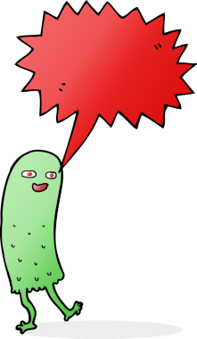 Bir insan tarafından çizilmiş komik bir karikatür.