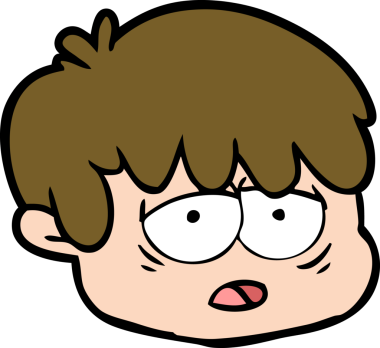 Bir insan tarafından çizilmiş erkek yüzü.