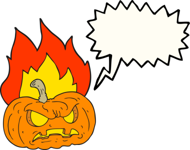 Bir insan tarafından çizilmiş serbest konuşma balkabağı karikatürü Cadılar Bayramı balkabağı