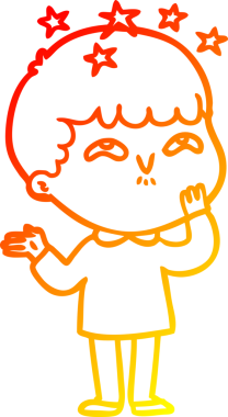 İnsan tarafından çizilmiş bir çizgi film karakteri.