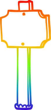 gökkuşağı gradyan çizgi çizimi bir insan tarafından çizilmiş bir çizgi tabela direği