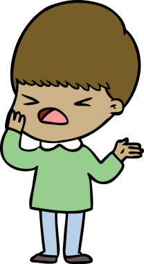 Çizgi film bir insan tarafından çizilmiş stresli adam