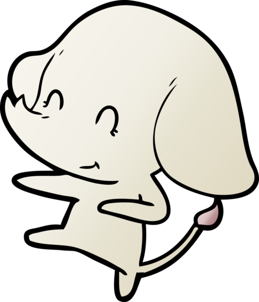 Bir insan tarafından çizilmiş şirin bir fil.