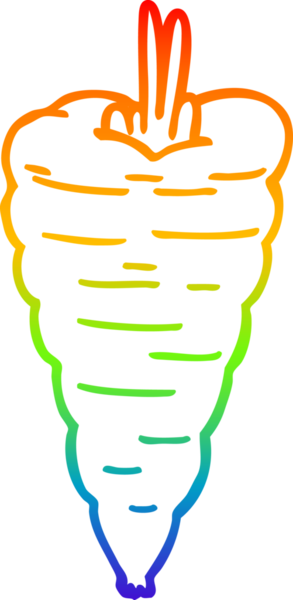 gökkuşağı gradyan çizgi çizimi bir insan tarafından çizilmiş havuç çizgi