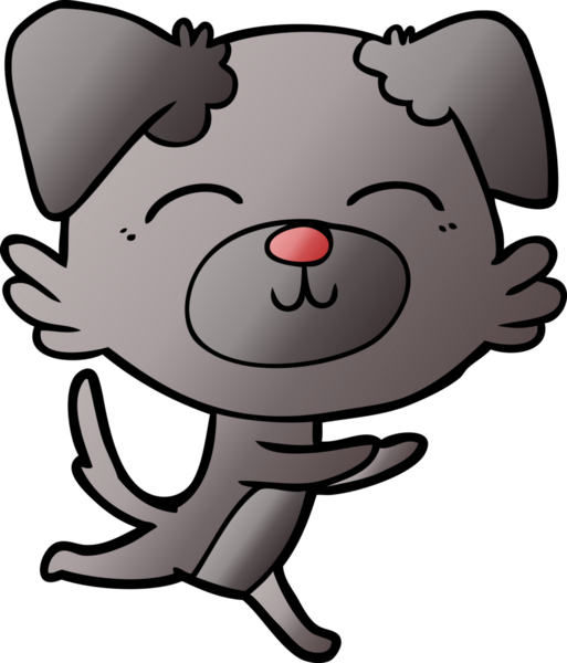 Bir insan tarafından çizilmiş çizgi film köpeği.