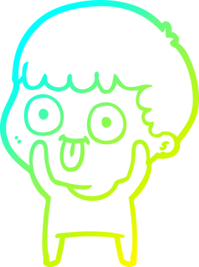 Bir insan tarafından çizilmiş soğuk çizgi çizgi film karakteri.