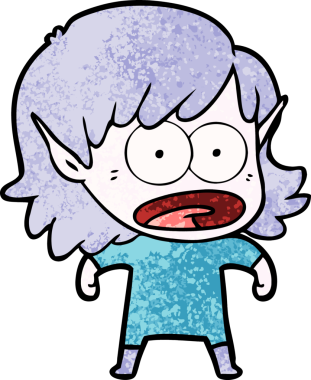 Bir insan tarafından çizilen elf kızı şok etti.