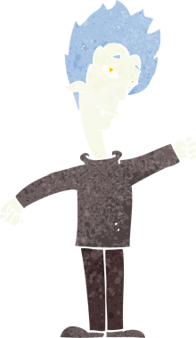 Bir insan tarafından çizilmiş vampir adam çizgi filmi.